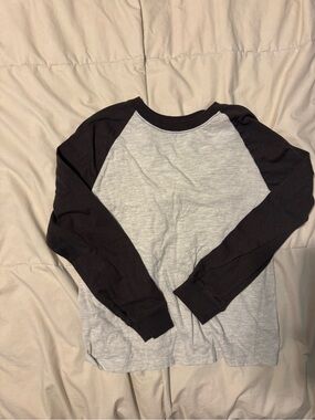 Carter's Gray and Black Two-Tone Raglan Top